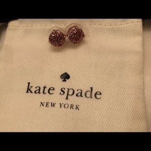 Kate Spade Rose Gold Glitter Gumdrop Studs